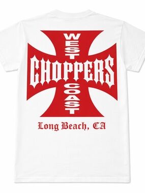 West Coast Choppers Graphic Tee - White/Red vintage size medium new
